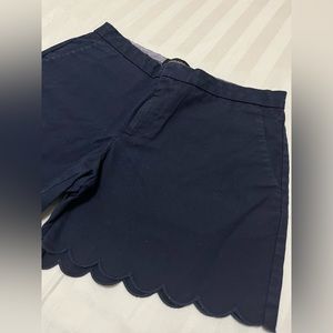 Banana Republic Navy Blue Scalloped Shorts
